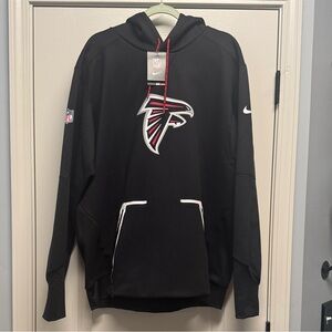 NFL On Field Apparel Black and Red Atlanta Falcons Hoodie